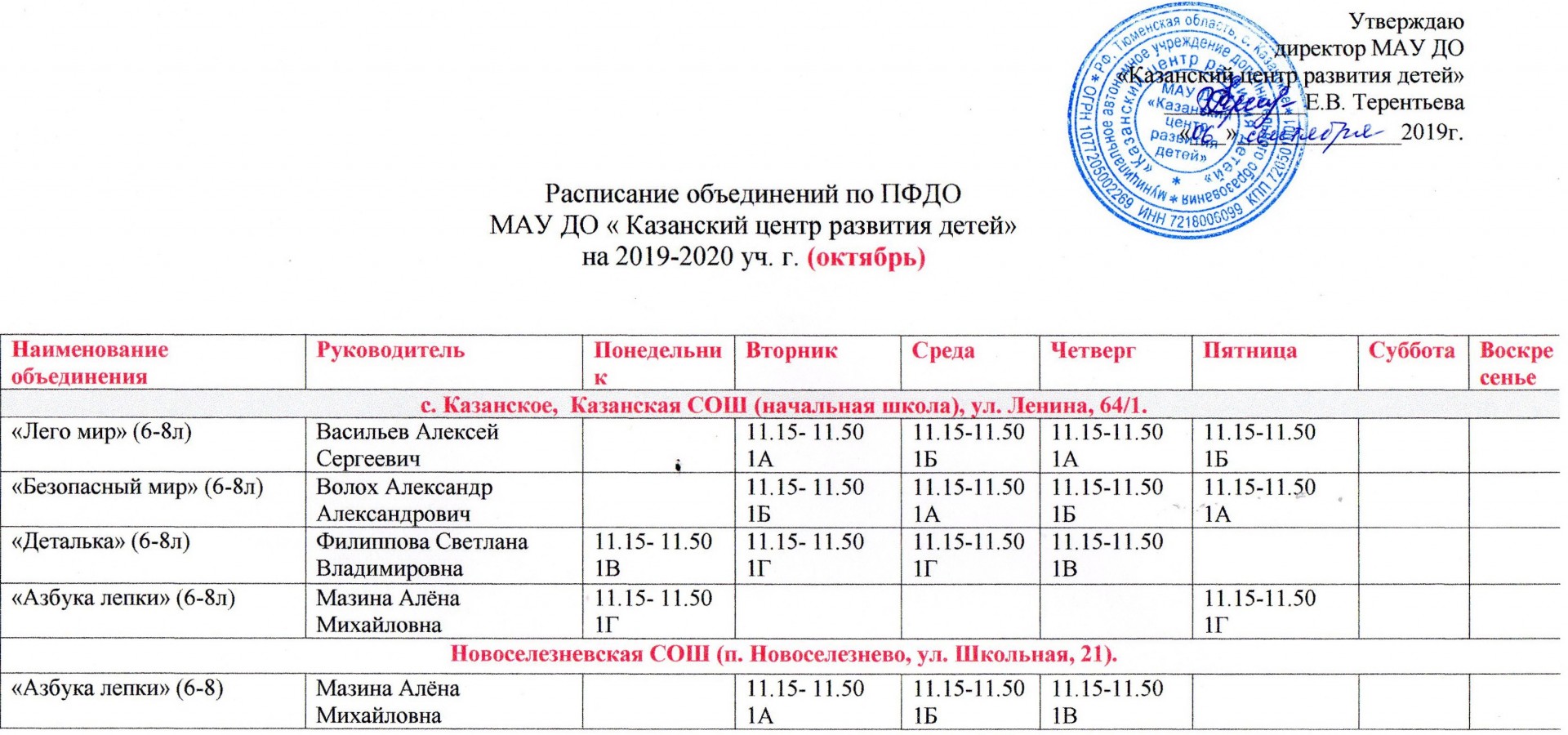 ПФДО - МАУ ДО «Казанский центр развития детей»